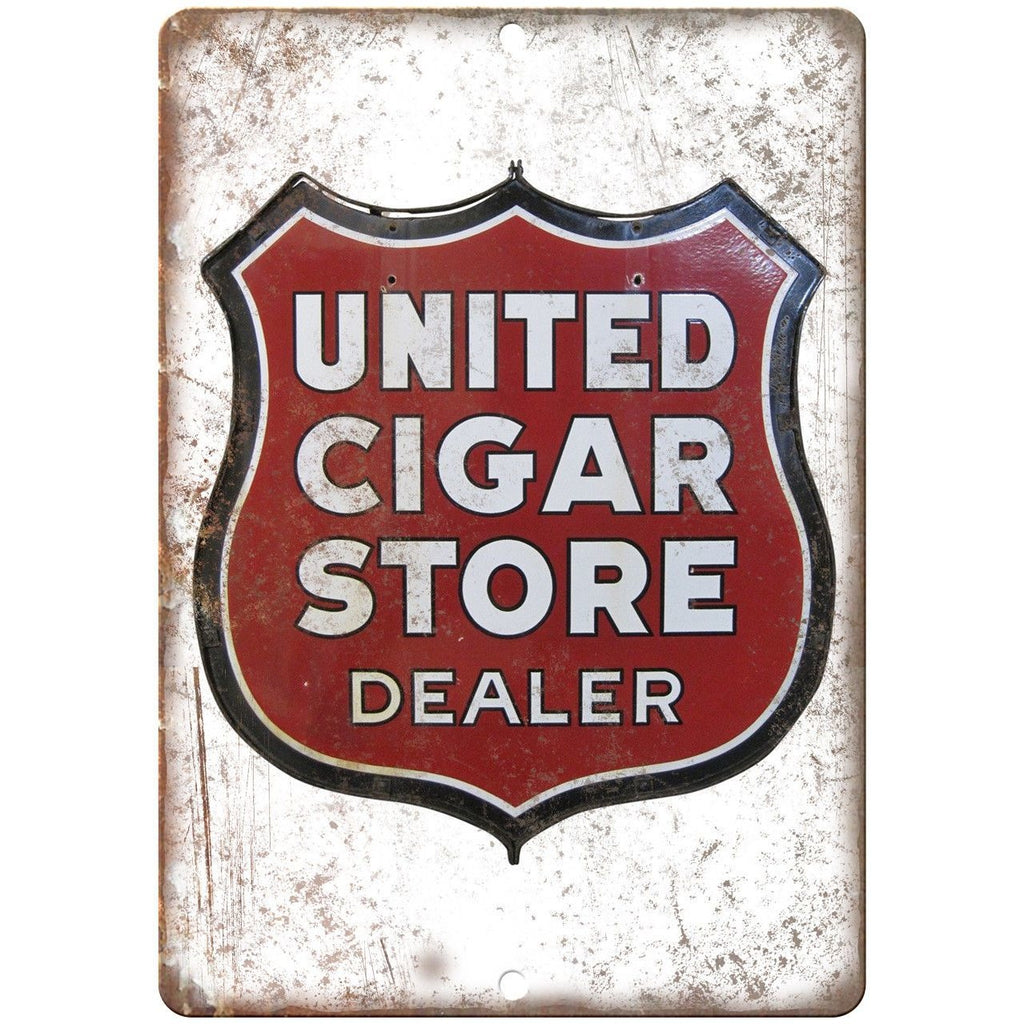 United Cigar Store Dealer Porcelain Look Reproduction Metal Sign U131