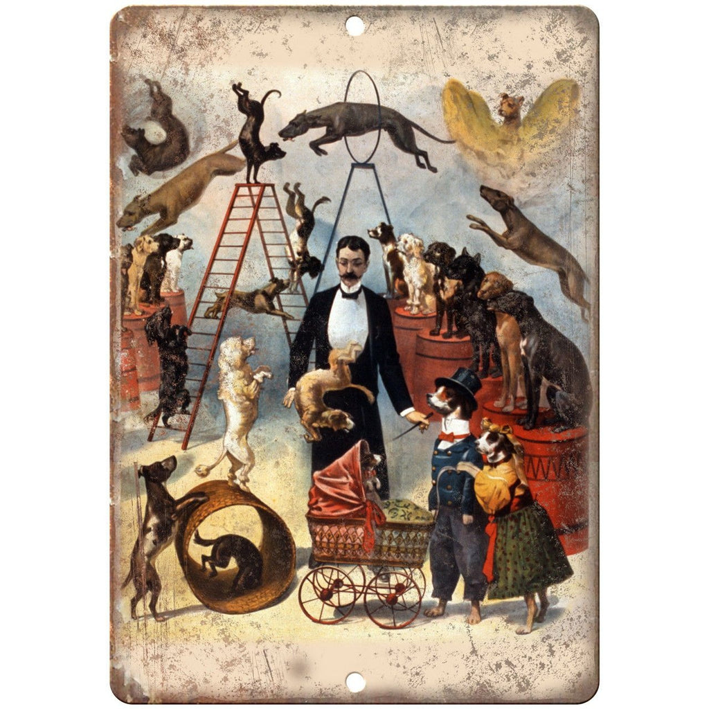 Vintage Circus Act Traveling Poster 9" x 12" Reproduction Metal Sign ZH135