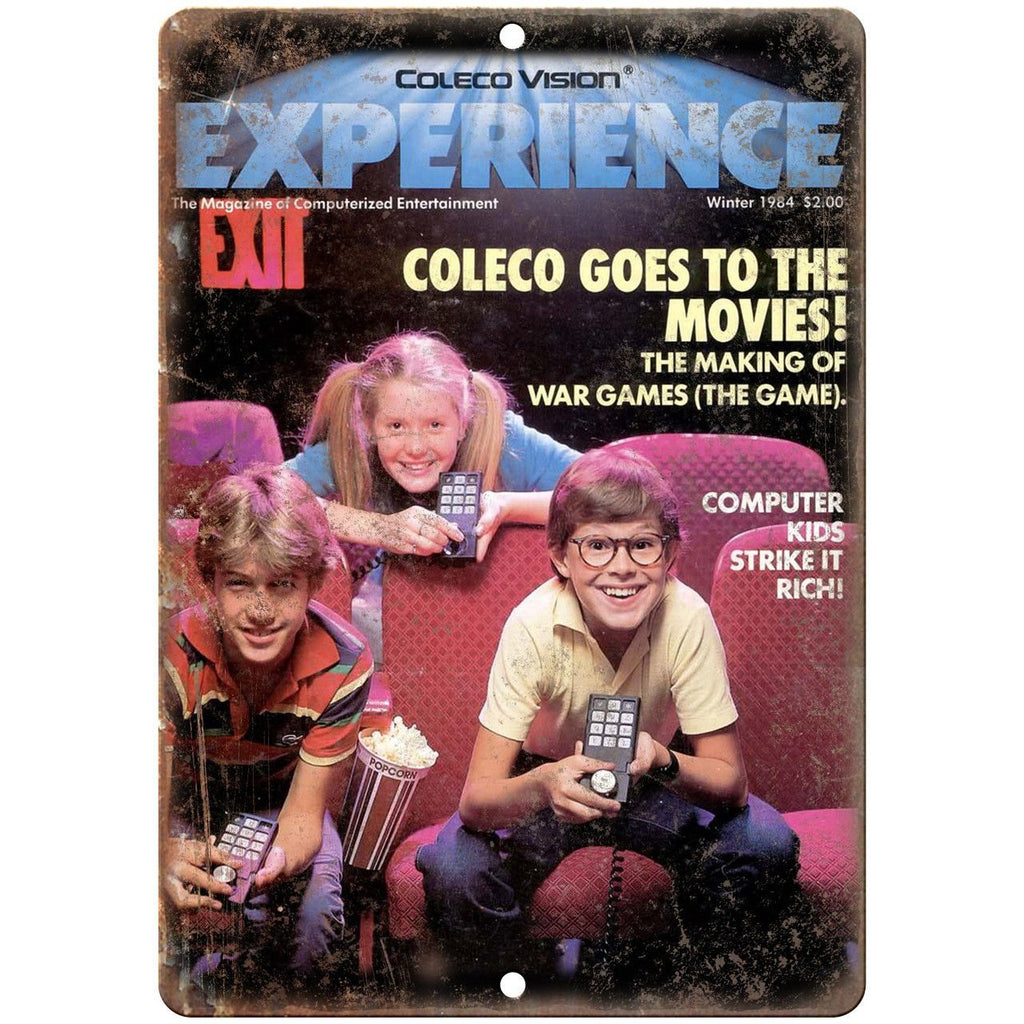 1984 Coleco Vision Experience Cover Art 10" x 7" Reproduction Metal Sign G292
