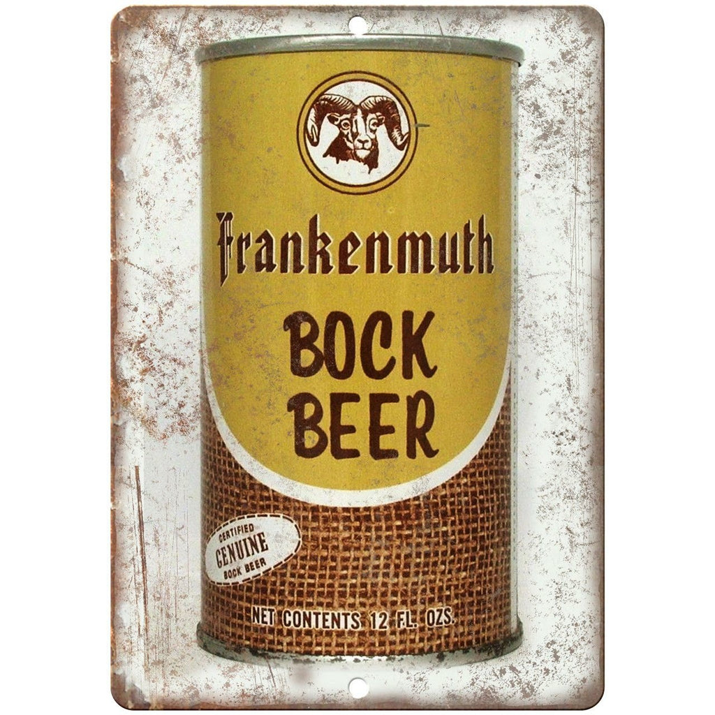 Frankenmuth Bock Beer Vintage Can 9" x 12" Reproduction Metal Sign E191