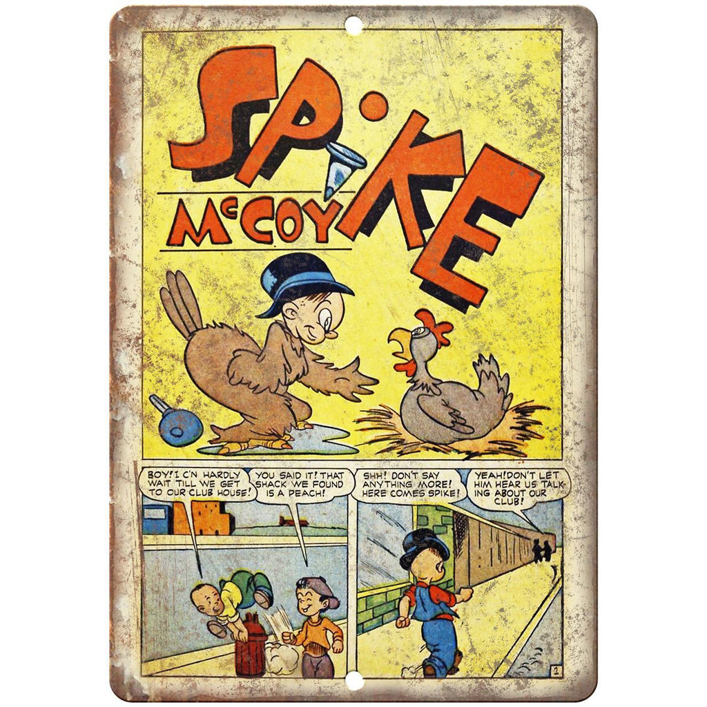 Spike McCoy Comic Book Cover Art 10" x 7" Reproduction Metal Sign J535