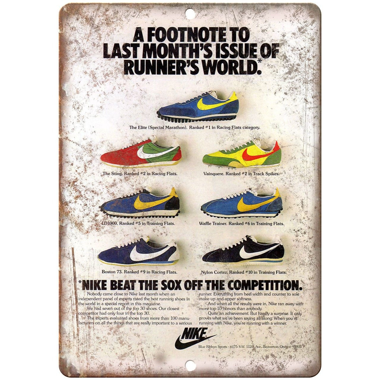 Nike Elite Waffle Trainer Vintage Sneaker Ad 10