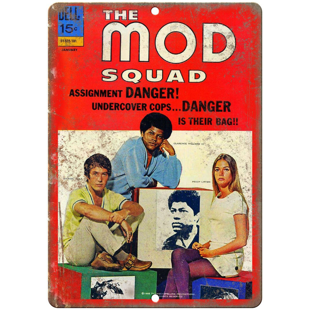 The Mod Squad Dell Comic Vintage Movie 10" X 7" Reproduction Metal Sign I140