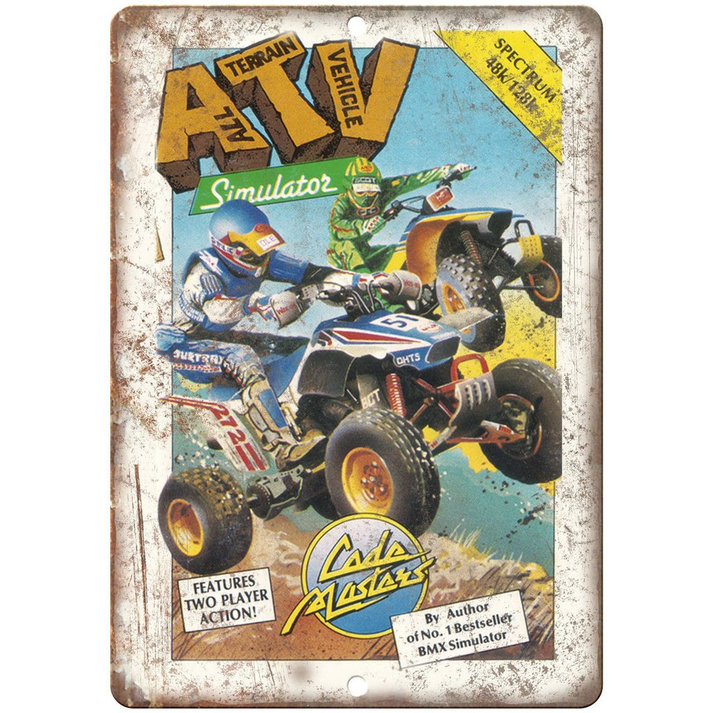 Spectrum 48k Video Game ATV Simulator 10" x 7" Reproduction Metal Sign G09
