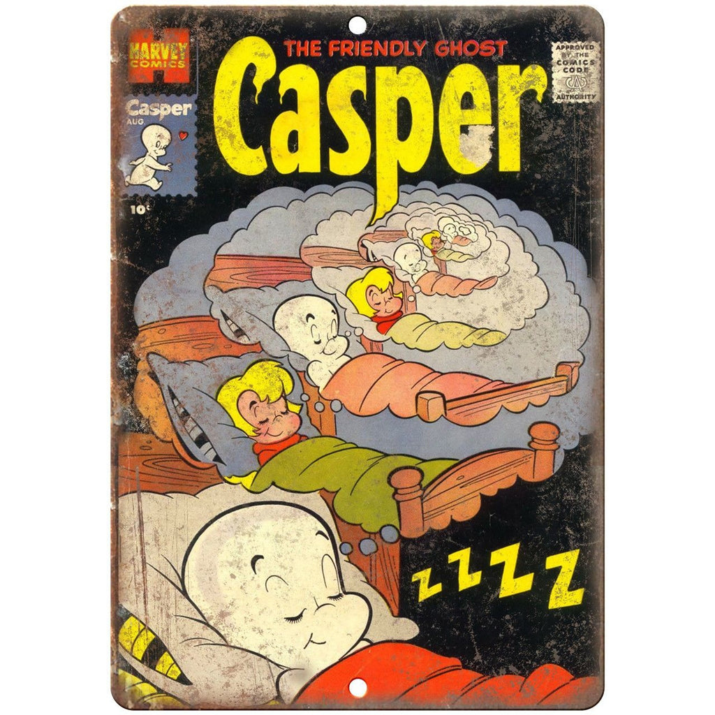 Casper The Friendly Ghost Vintage Comic 10" X 7" Reproduction Metal Sign J195