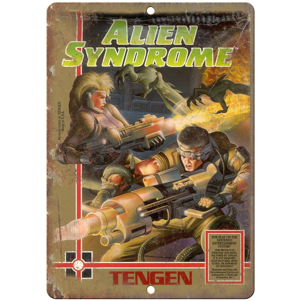 Alien Syndrome Tangen Video Game 10" x 7" Reproduction Metal Sign A01