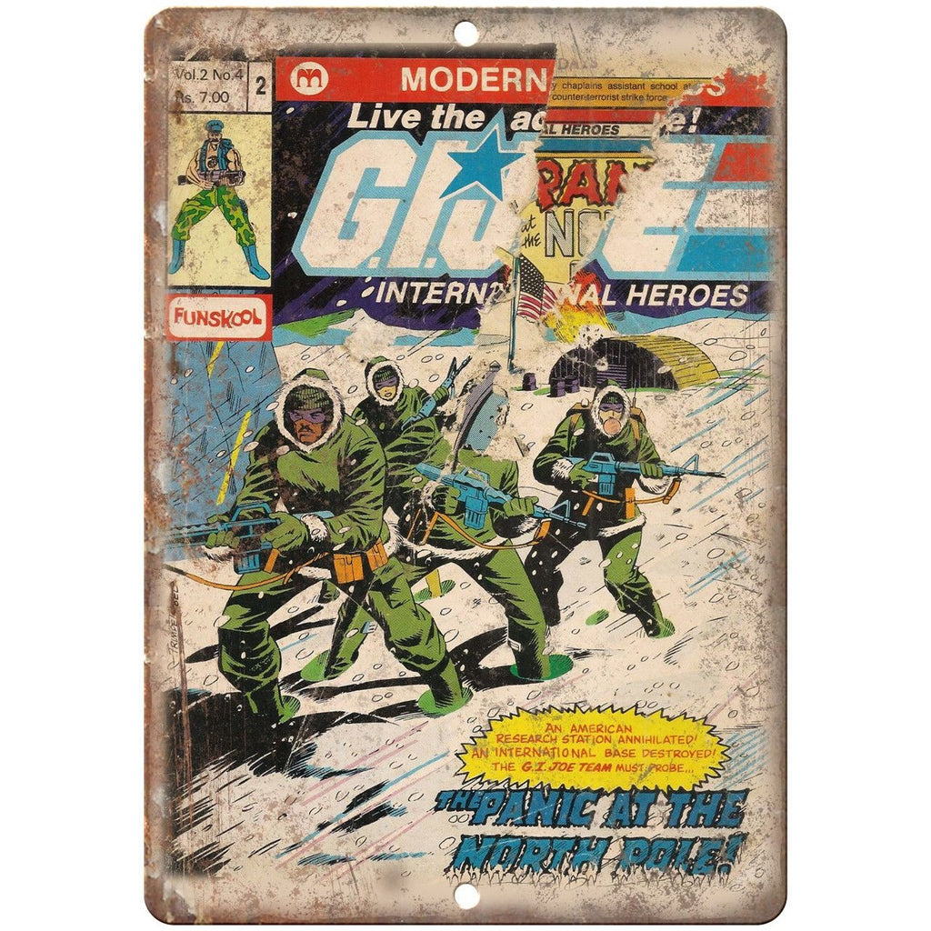 G.I. Joe International Heroes Comic Book Art 10"X7" Reproduction Metal Sign J168