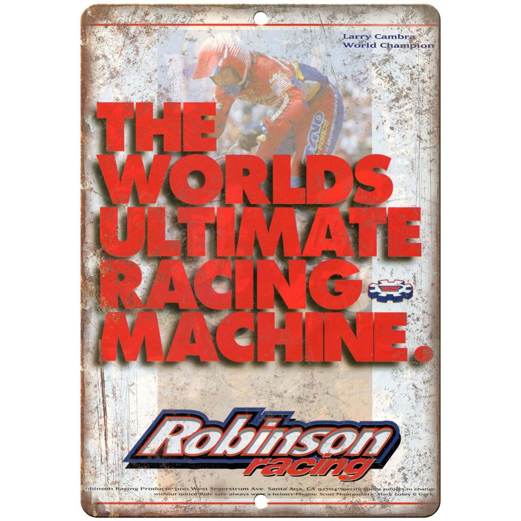 Robinson Racing Bmx 9" x 12" Metal Sign Vintage Look Reproduction