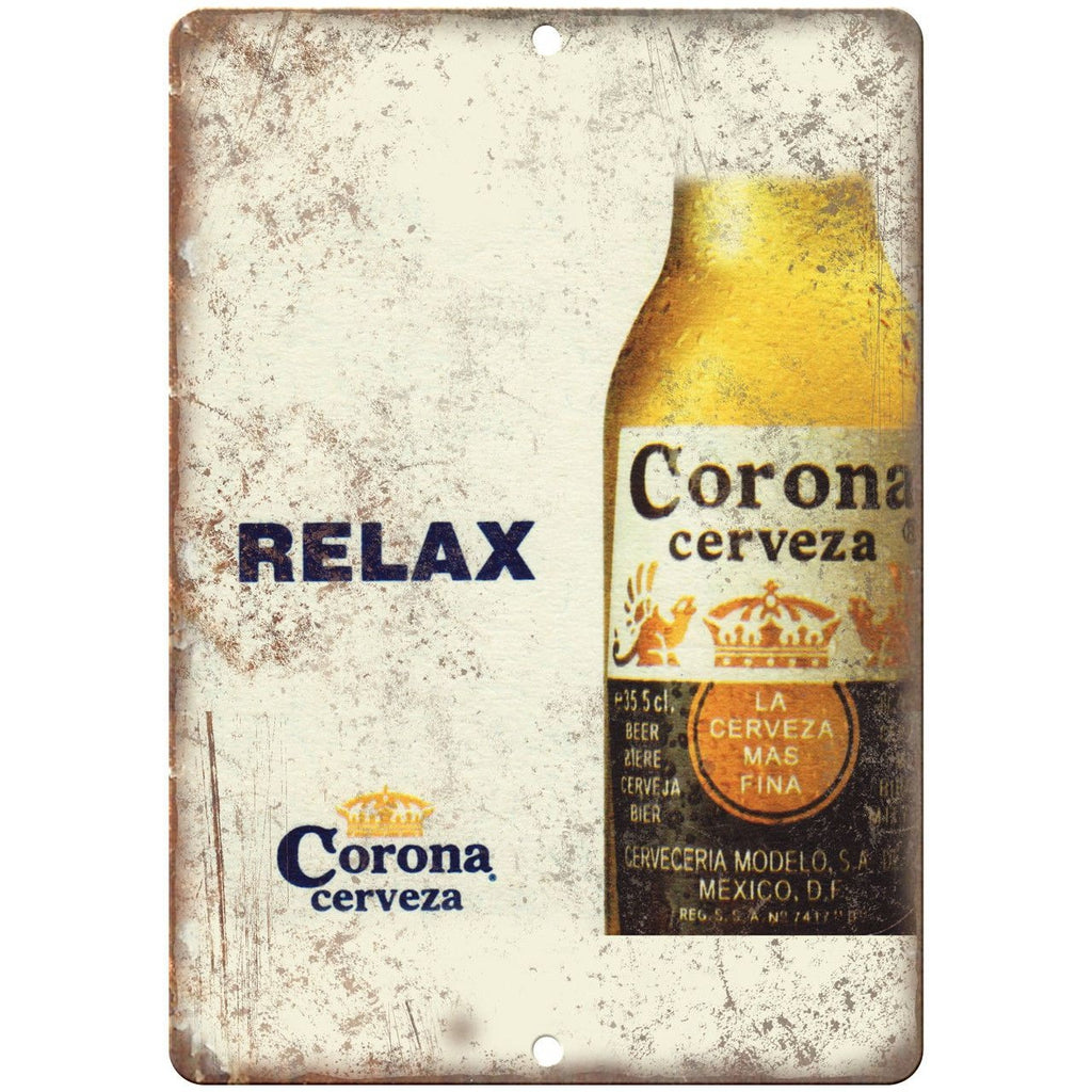 Corona Cerveza Beer Vintage Ad 10" X 7" Reproduction Metal Sign E190