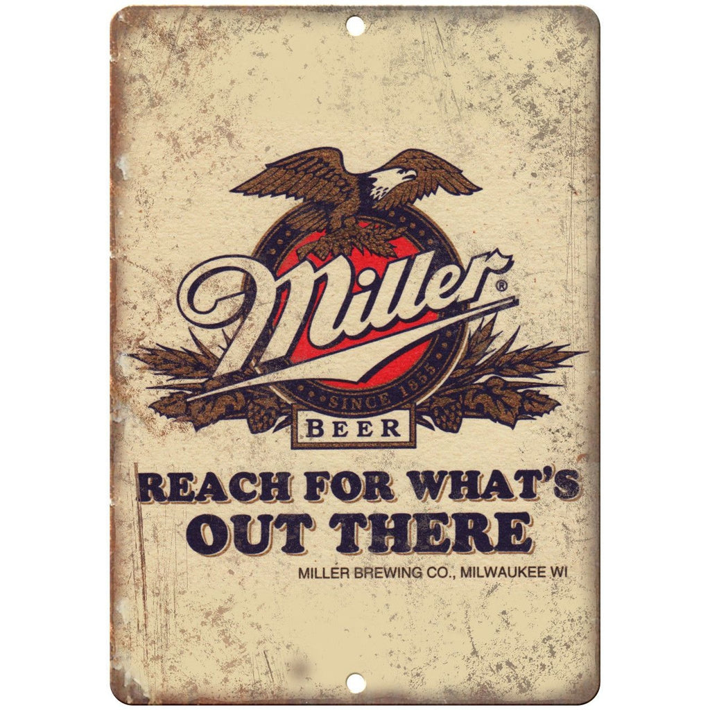 Miller Brewing Co. Beer Vintage Ad 10" X 7" Reproduction Metal Sign E189