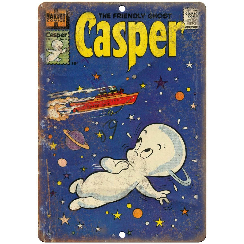 Casper The Friendly Ghost Harvey Comics 10" X 7" Reproduction Metal Sign J198