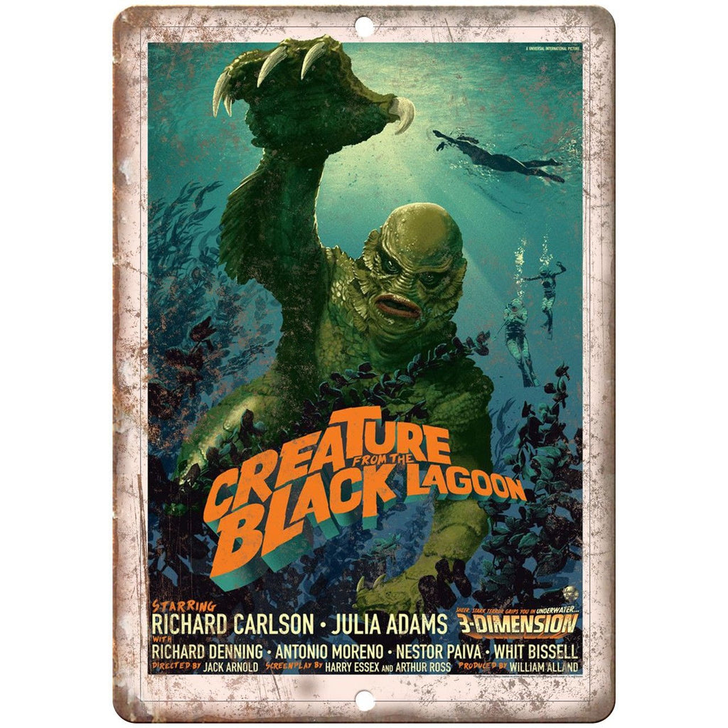 Creature from the Black Lagoon Movie Poster 10" x 7" Reproduction Metal Sign