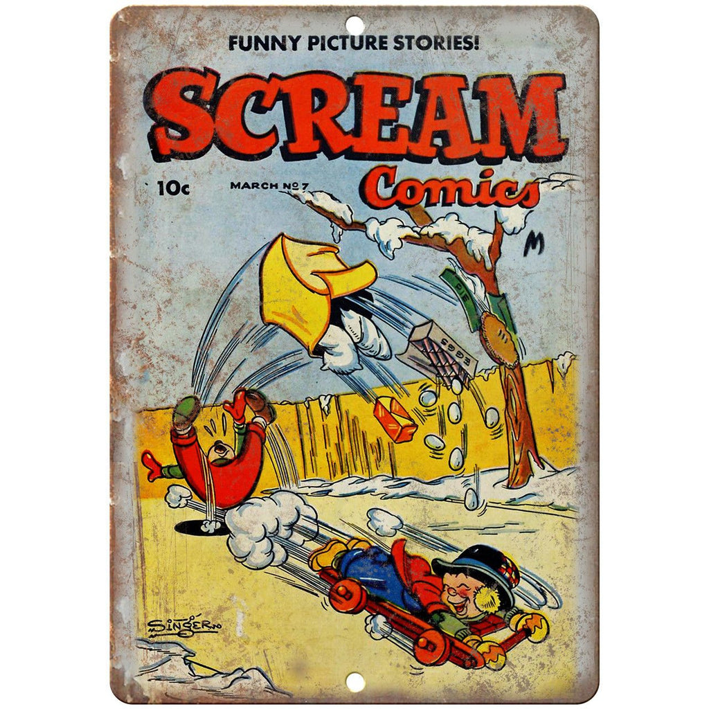 Scream Comic No 7 Cover Book Ad 10" x 7" Reproduction Metal Sign J543