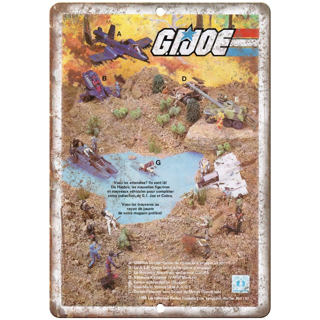 G.I Joe Vintage Toy Advertisment 10" X 7" Reproduction Metal Sign J167