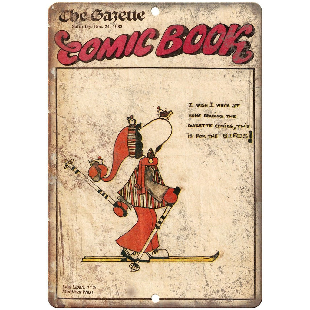 1983 The Gazette Comic Book Snoopy 10" X 7" Reproduction Metal Sign J287