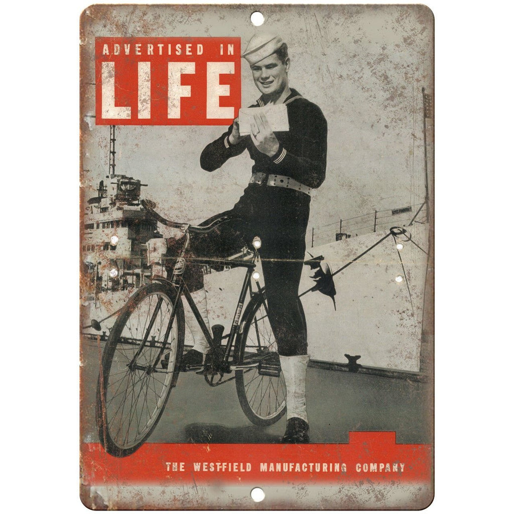 Lilfe Magazine Westfield Bicycle Ad 10" x 7" Reproduction Metal Sign B291