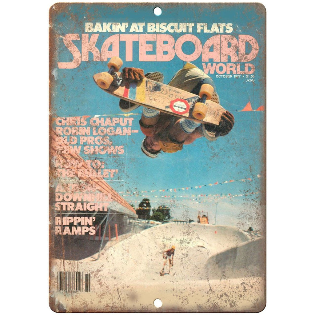 1977 Skateboard World Magazine Freestyle Park 10" x 7" Reproduction Metal Sign