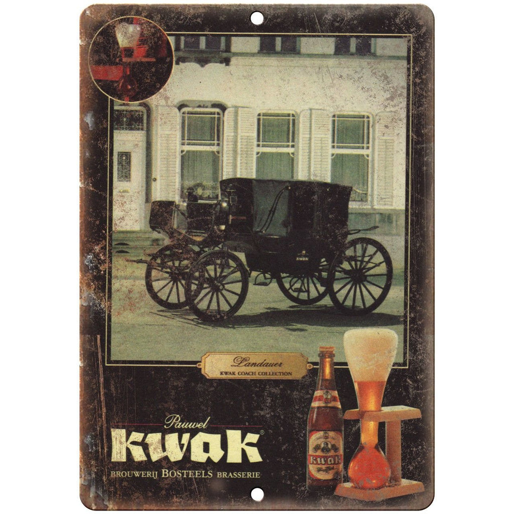 Pauwel Kwak Vintage Beer Ad 9" x 12" Reproduction Metal Sign E179