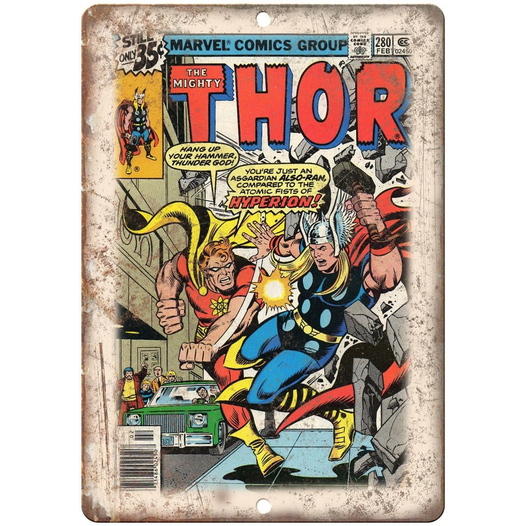 The Mighty Thor Comic Issue #280 Cover Art 10" x 7" Reproduction Metal Sign J06