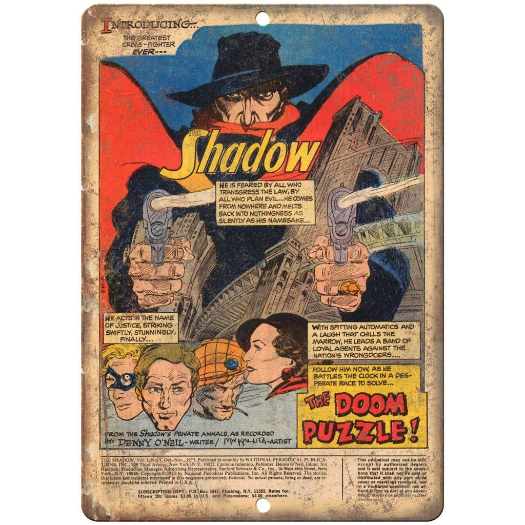 Shadow Doom Puzzle Comic Book Ad 10" X 7" Reproduction Metal Sign J140
