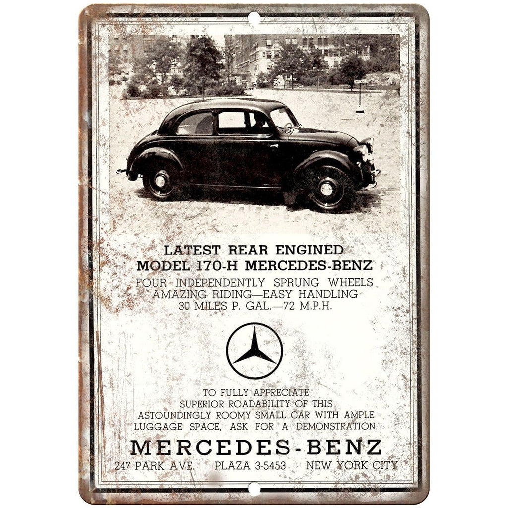 Mercedes Benz New York City 247 Park Avenue 10"x7" Reproduction Metal Sign A293