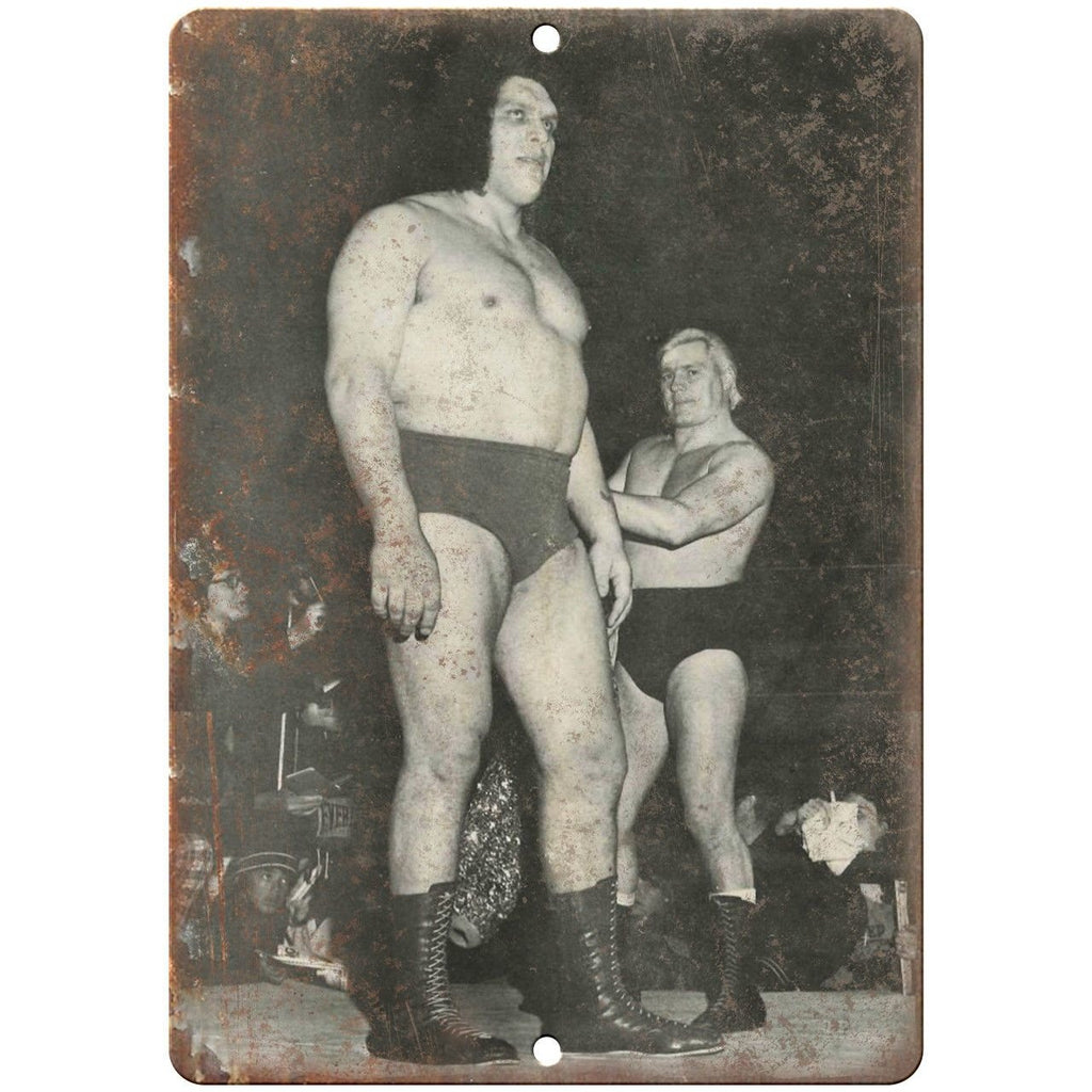 Andre The Giant Wrestling Vintage RARE Photo 10"x7" Reproduction Metal Sign X78