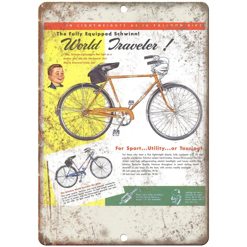 1952 Schwinn Bicycle Ad World Traveler