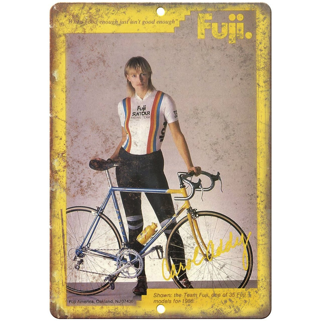 Fuji Suntour Cycling Bicycle Ad 10" x 7" Reproduction Metal Sign B253