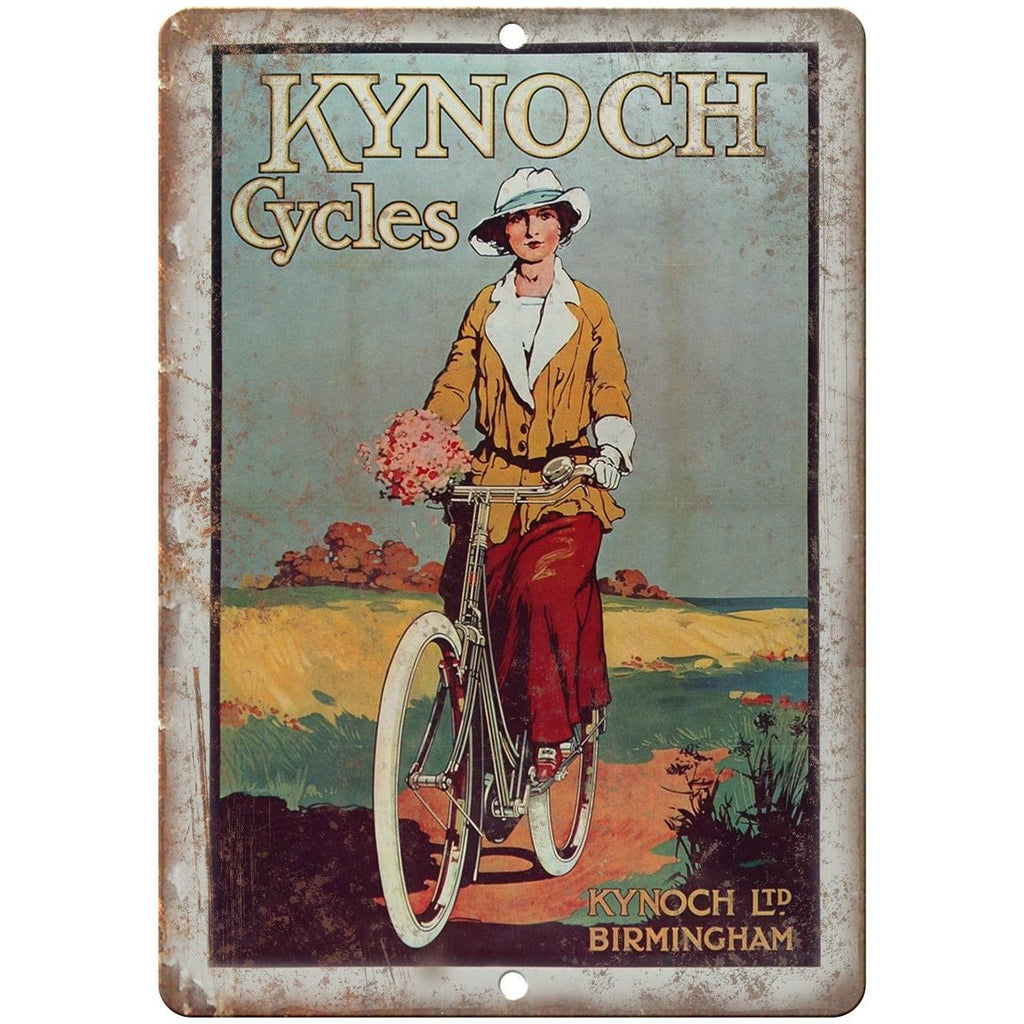 Kynoch Cycles Birmingham Bicycle Vintage Ad 10"x7" Reproduction Metal Sign B246