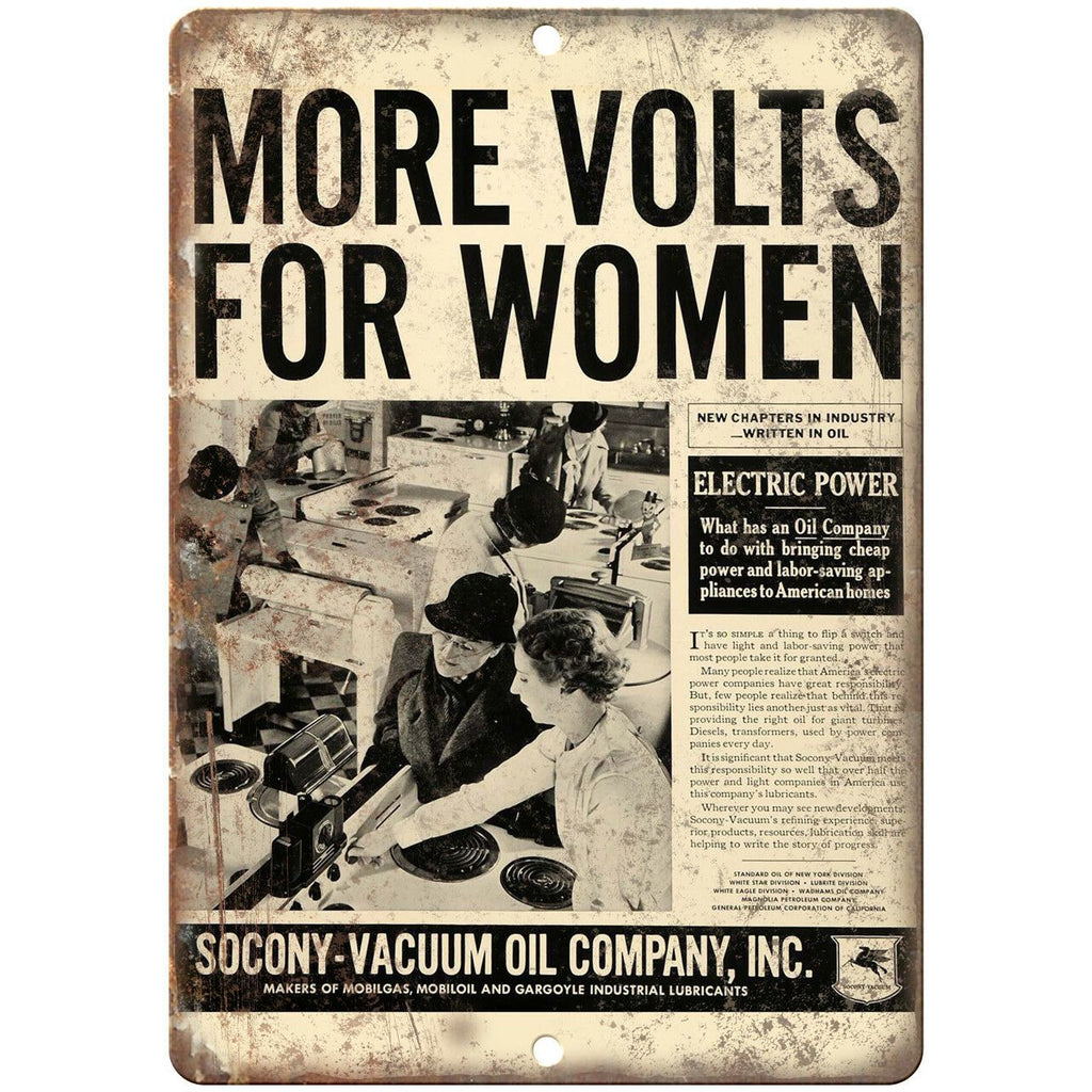 Socony Motor Oil Vintage Ad 10" X 7" Reproduction Metal Sign A736