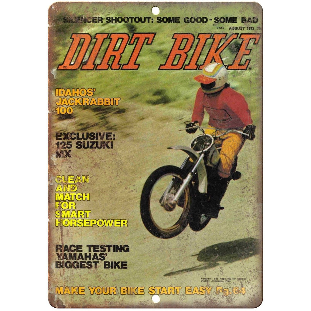 1943 Dirt Bike Magazine Cover Ad 10" x 7" Reproduction Metal Sign A457