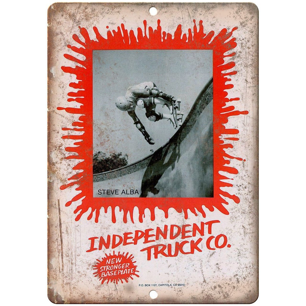 Independent Truck Co. Skateboards Steve Alba 10" x 7" Reproduction Metal Sign