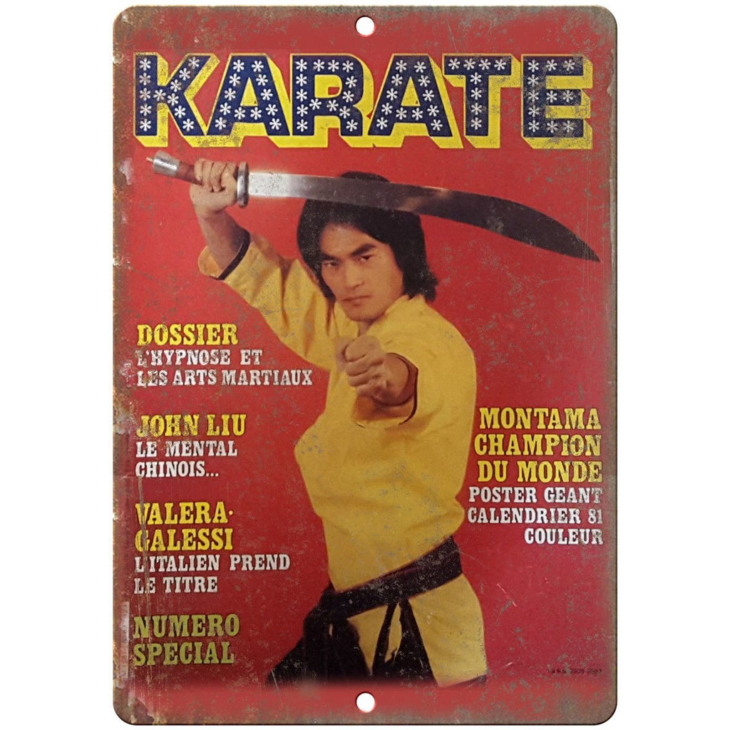 Vintage Karate Magazine Martial Arts 10" x 7" Reproduction Metal Sign X60