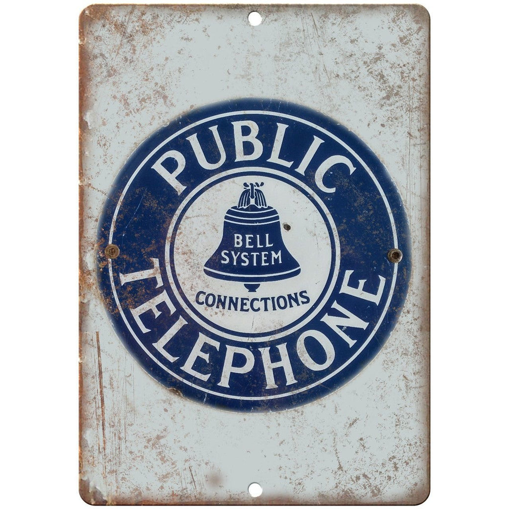 Public Telephone Bell System Porcelain Look Reproduction Metal Sign U126