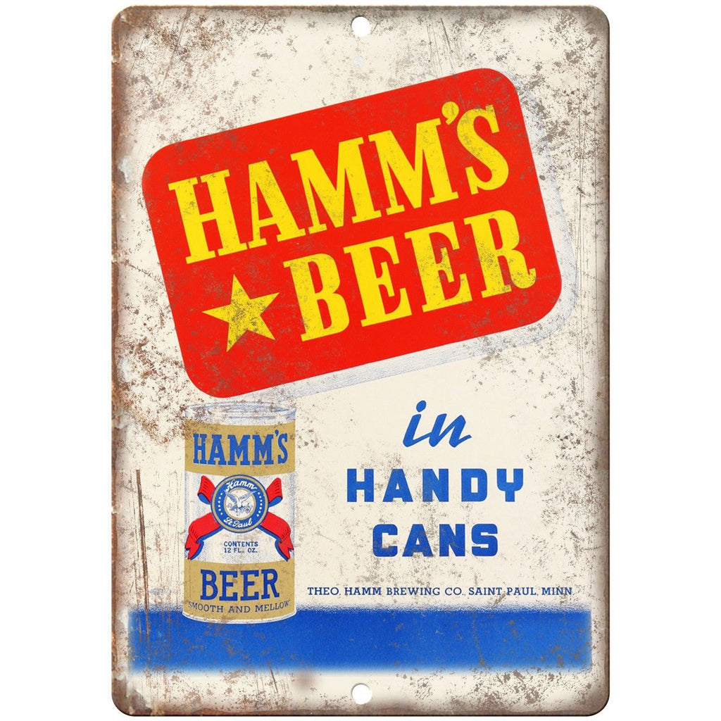 Hamm's Beer Vintage Brewerian Ad Reproduction Metal Sign E50