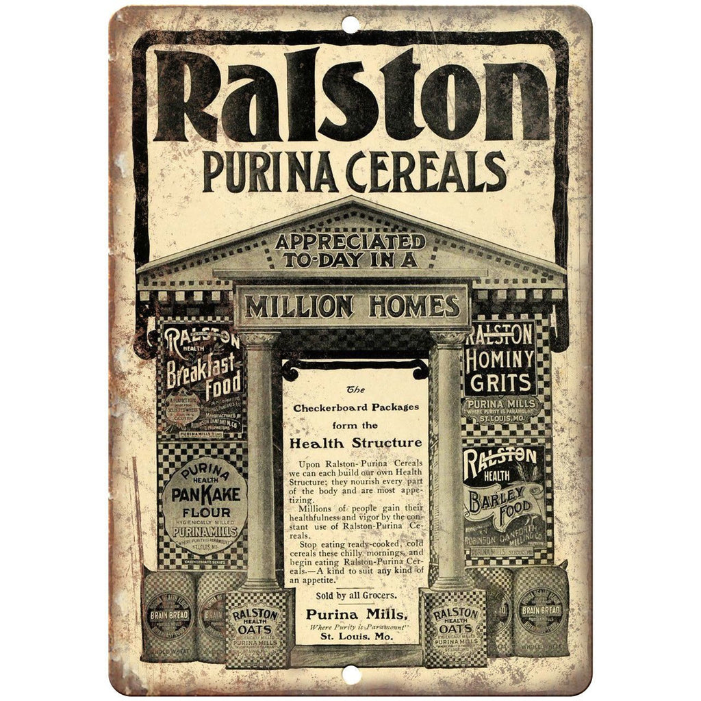 Ralston Purina Cereals Vintage Ad 9" x 12" Reproduction Metal Sign N296