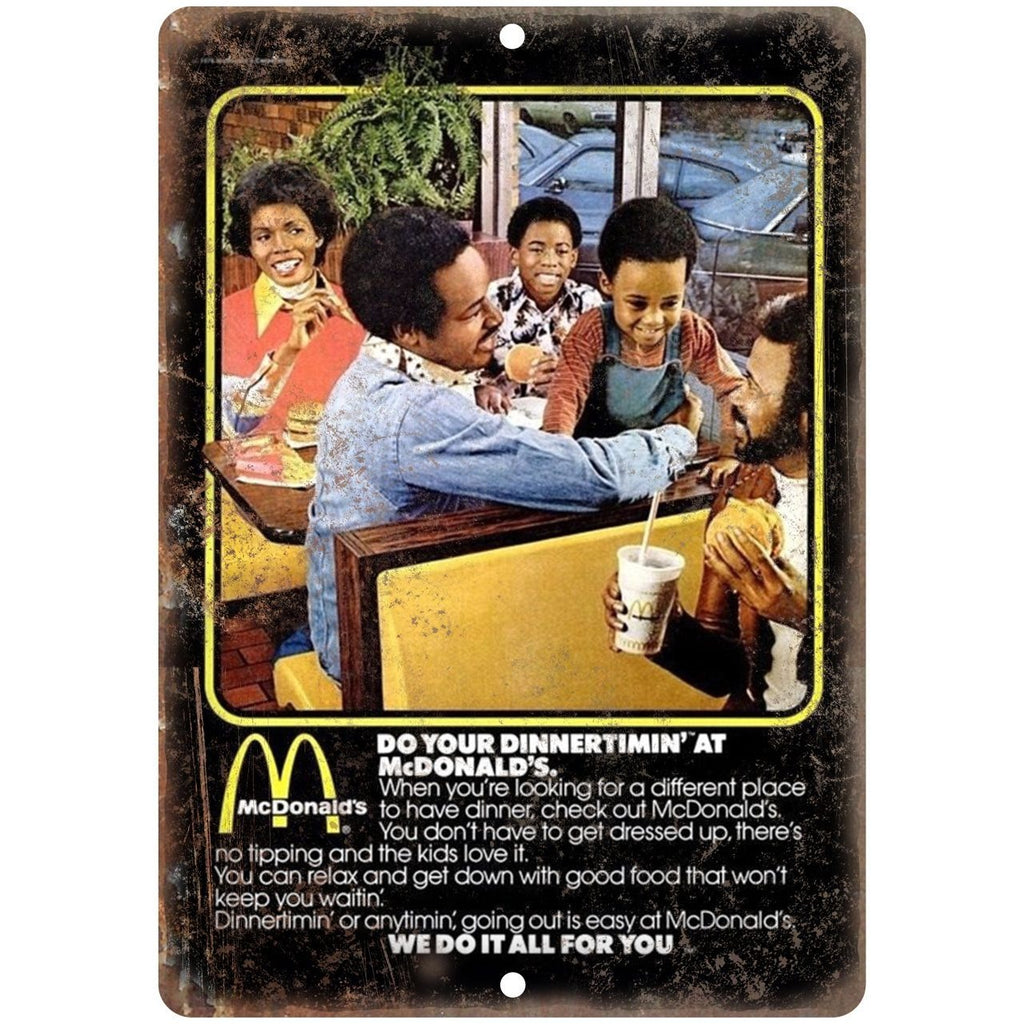 1970s McDonalds Print Ad 10" x 7" Reproduction Metal Sign