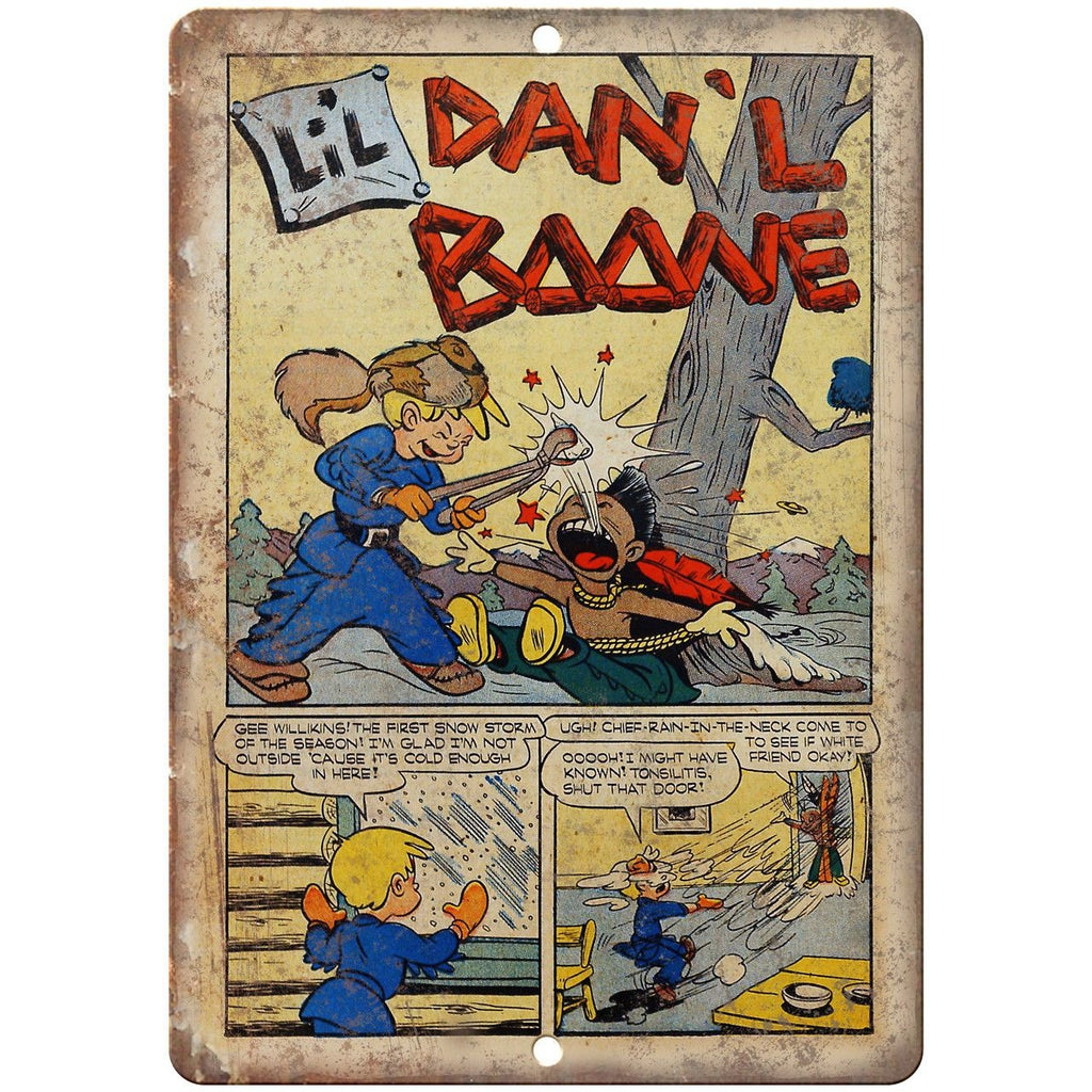 Lil Dan'l Boone Golden Age Ace Comics 10" X 7" Reproduction Metal Sign J482