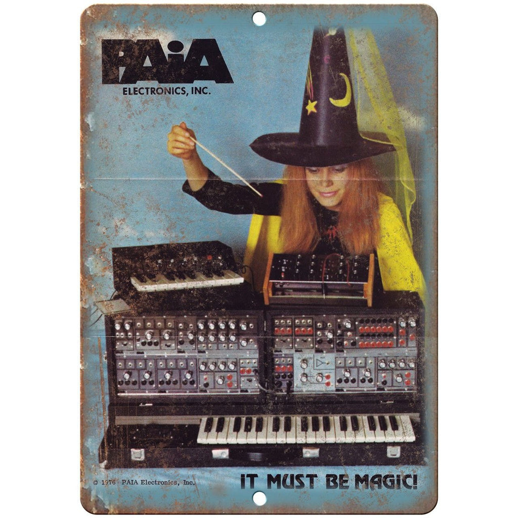 PAIA Electronics Electronic Shynthesizer Vintage Ad 10" x 7" Metal Sign E26