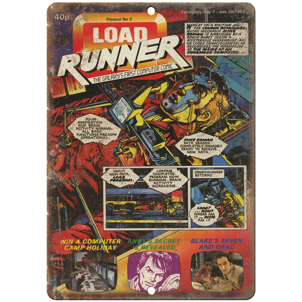 Load Runner Comic Book Vintage Cover Art 10" x 7" Reproduction Metal Sign J717
