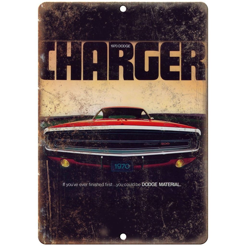 1970 Dodge Charger 500 Vintage Car Ad 10" x 7" Reproduction Metal Sign A250