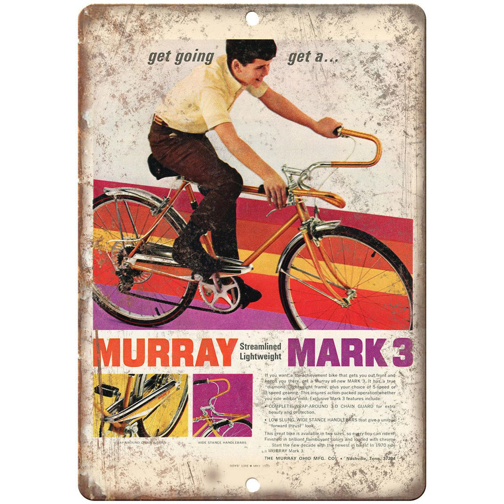 The Murray Ohio Mfg. Co Bicycle Vintage Ad 10" x 7" Reproduction Metal Sign B444