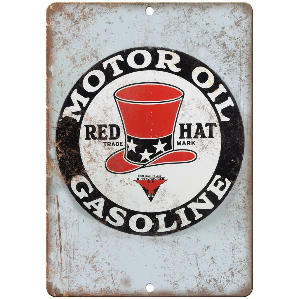 Motor Oil Gasoline Porcelain Look Reproduction Metal Sign U128