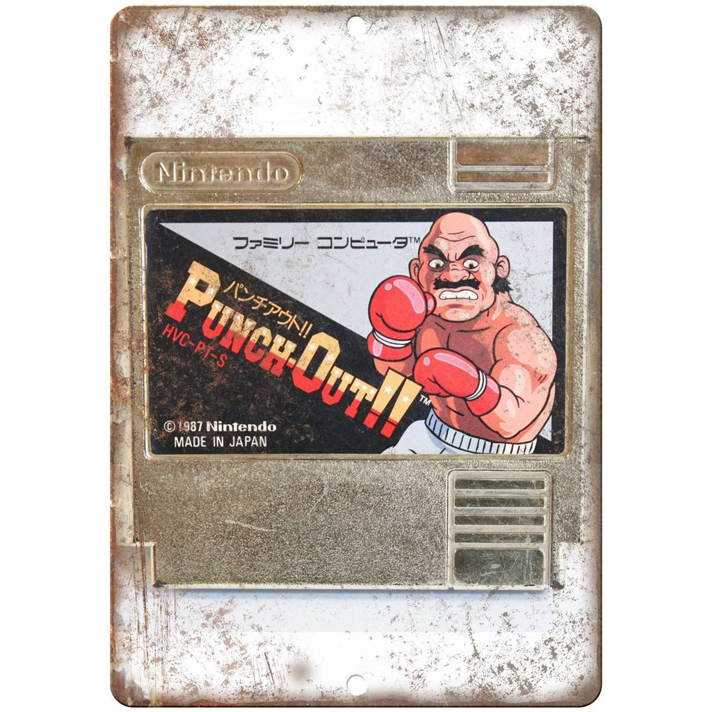 Punch-Out Nintendo Japan Rare, Mike Tyson's 10" x 7" reproduction metal sign