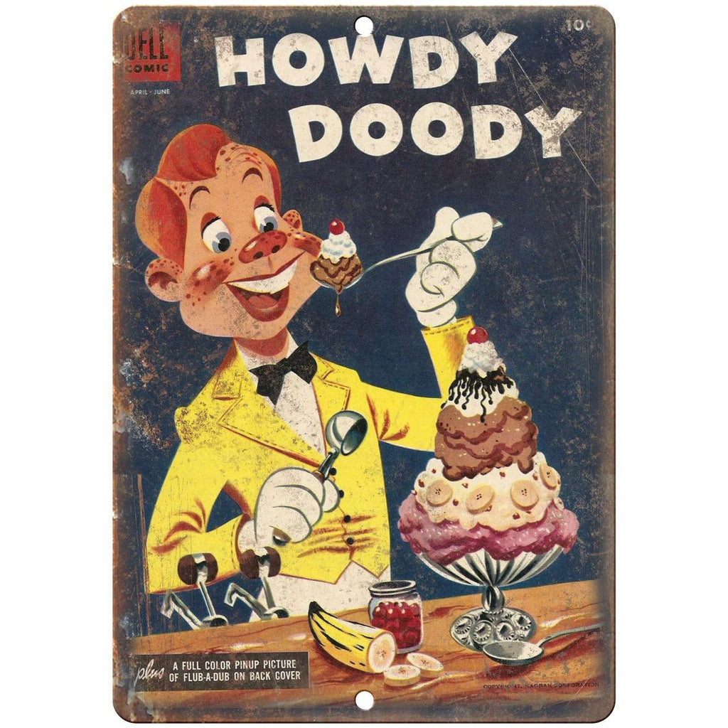 Howdy Doody Dell Comic Flub A Dub Comic Cover 10"x7" Reproduction Metal Sign J74