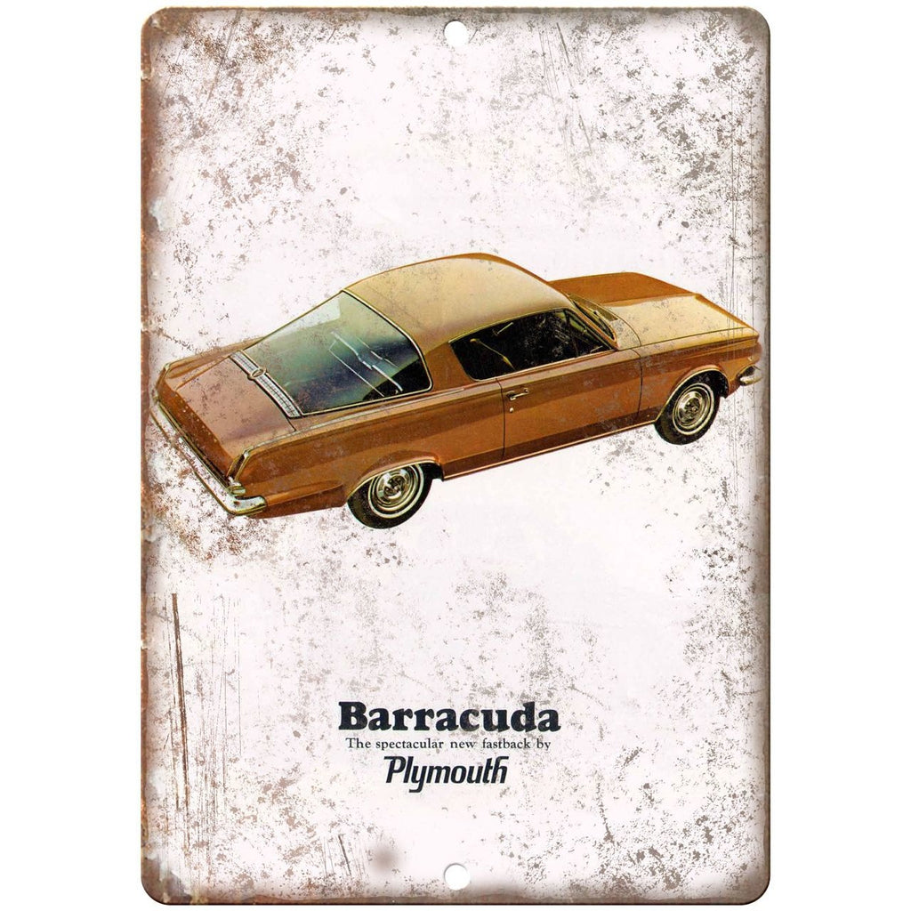 1965 Plymouth Barracuda Car Manual Ad 10" x 7" Reproduction Metal Sign