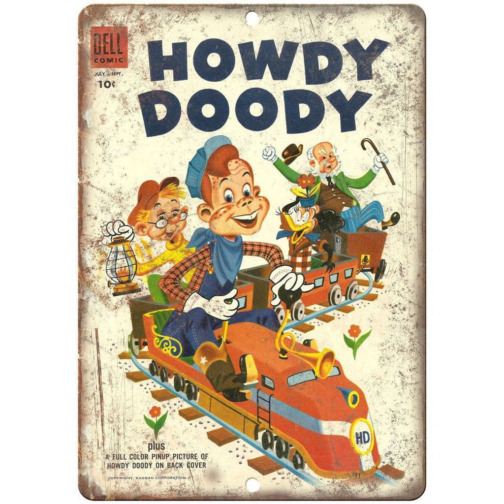 It's Howdy Doody Time Dell Comic Art 10" x 7" Reproduction Metal Sign J80