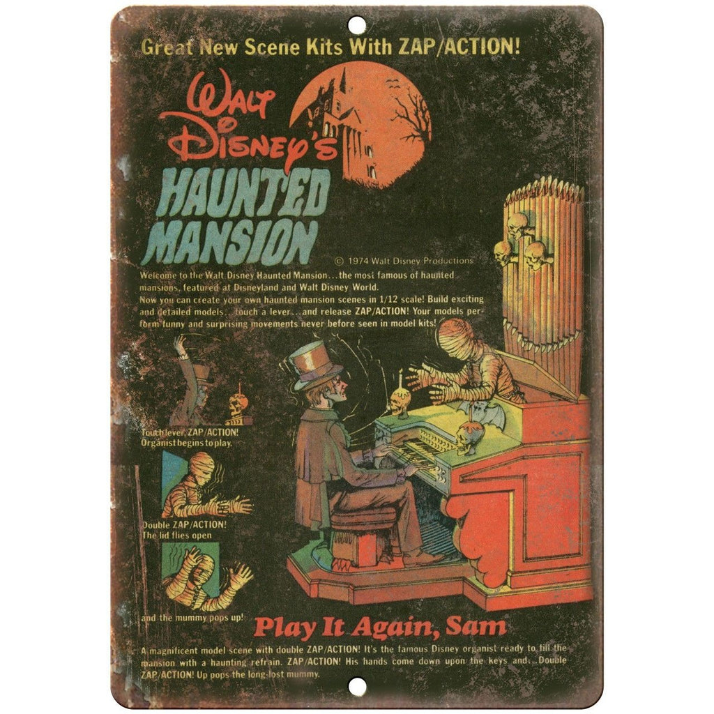 Walt Disney's Haunted Mansion Comic Book Ad 10"X7" Reproduction Metal Sign J118