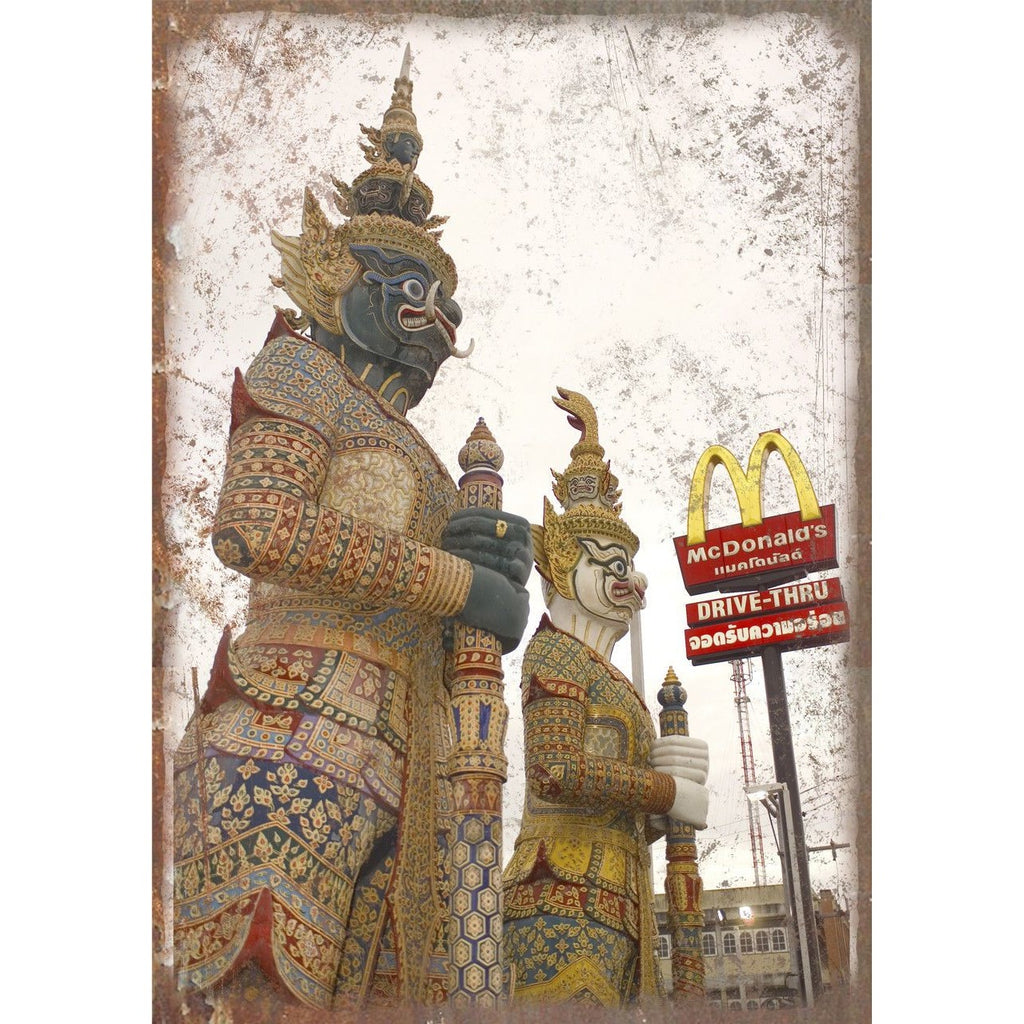 McDonalds Thailand Drive Through Photo 10" X 7" Reproduction Metal Sign N217