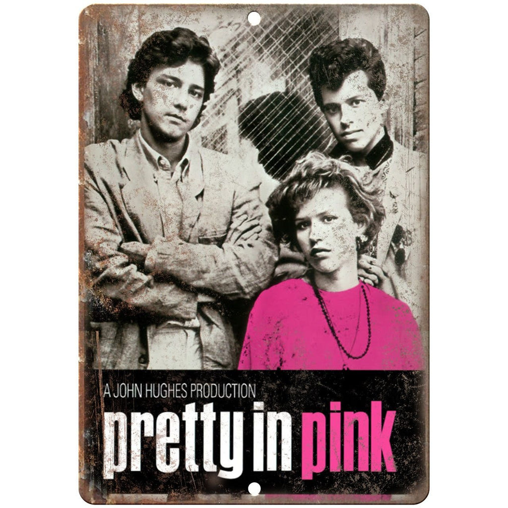 Pretty In Pink, John Hughes VHS Cover 10" x 7" Reproduction Metal Sign